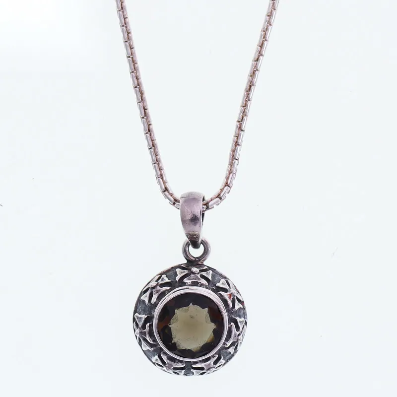 Birthstone Silver pendant