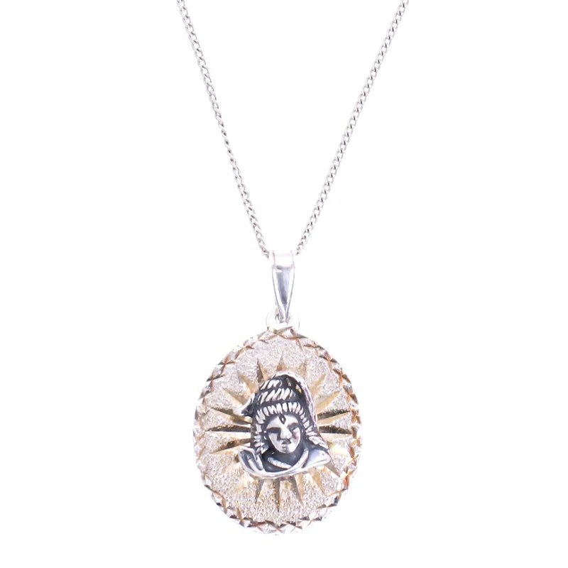 om shiva silver pendant