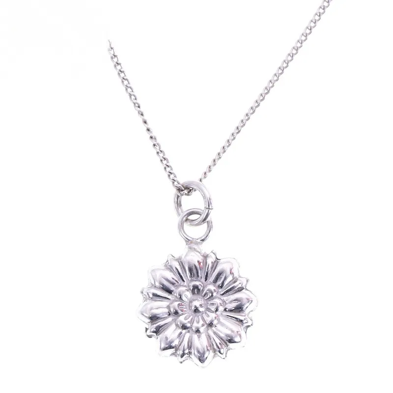 Silver floral pendant