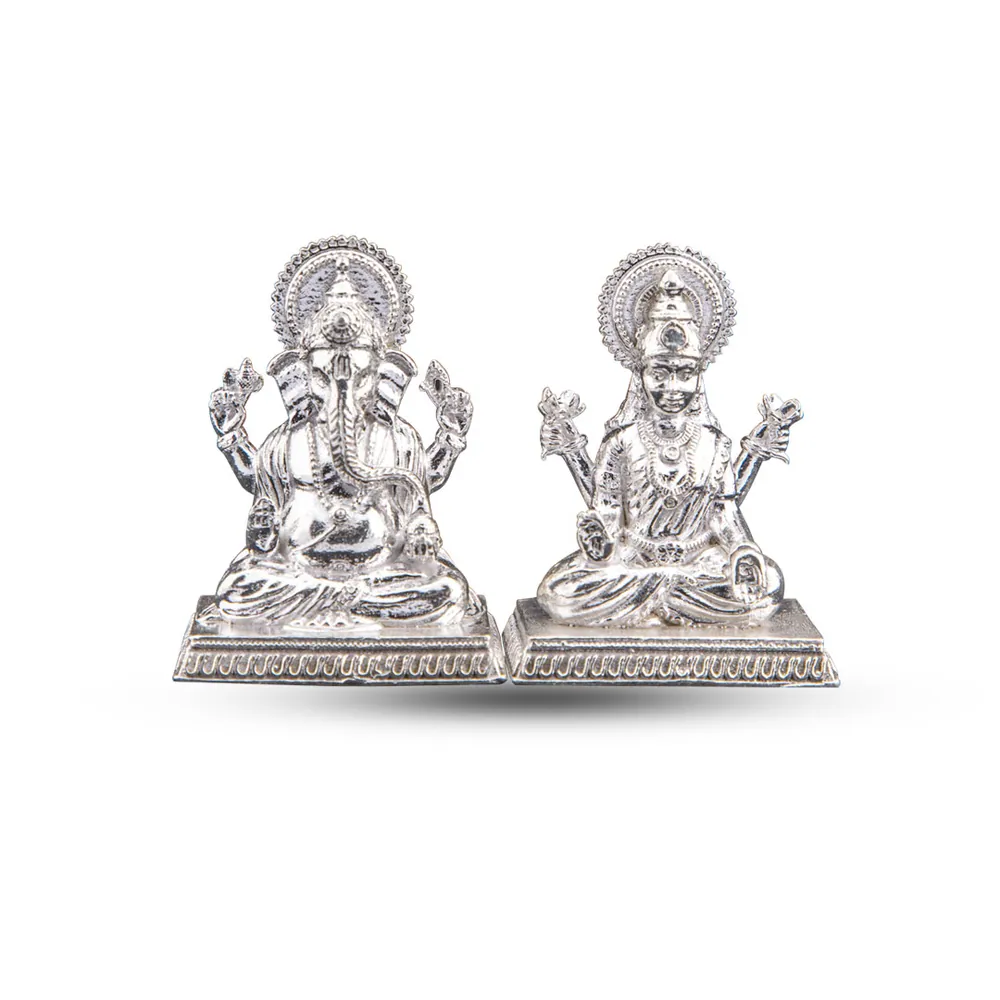 Silver Lord Ganesha + Laxmi 624